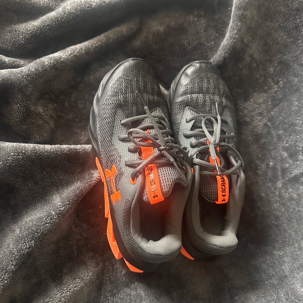 Under Armour Unisex  Gray and Orange Running Shoes